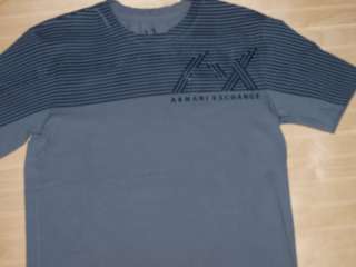 Armani Exchange Raised Logo T Shirt Gray NWT  