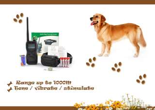 4in1 1000M Remote Dog Training Collar Shock LCD display  