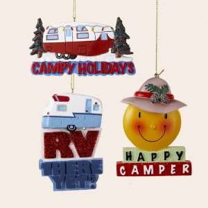  Club Pack of 12 Happy RV Camper Themed Christmas Ornaments 