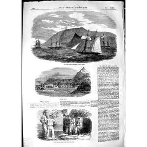  1850 TIGRE ISLAND UNITED STATES GARRISON CHINCHA SHIPS 