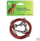 DOG 12 FOOT STEEL TIE OUT CABLE RUN WITH CLASPS