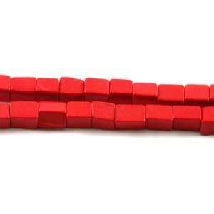  Unique Red Coral Square Beads Strand 15 5x4mm Patio 