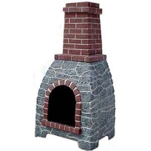    Adirondack Fireplace w/ Brick Chimney Patio, Lawn & Garden