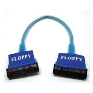  Link Depot Round Floppy Drive Cable (10 Inch, Blue UV 