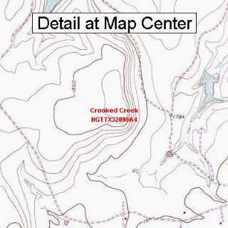 USGS Topographic Quadrangle Map   Crooked Creek, Texas (Folded 