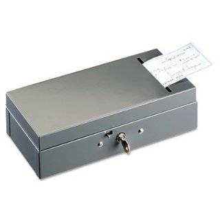 Buddy Products Stamp and Coin Box, Steel, 3.375 x 3 x 5.5 Inches, Gray 