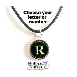  Typewriter Key Antique Charm Necklace Letter R Arts 