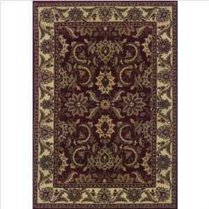  Luxor Red with Beige Accents Transitional Rug Size 111 