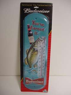   is a brand new still in original package budweiser bass fishing tin