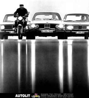 1971 BMW 2002 2800CS Coupe & Motorcycle Factory Photo  