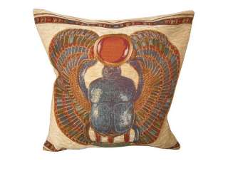 Egyptian Winged Scarab Sofa Cushion Cover   Pillow Case  