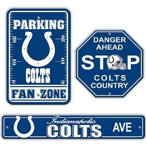  Fremont Die Indianapolis Colts 3 Piece Sign Kit 3 Pack 