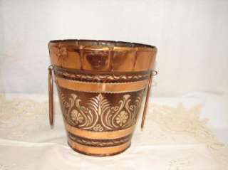 Made in Turkey Etched Copper Planter Vase  