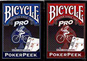 BICYCLE POKER PEEK 2 DECK SET PLAYING CARDS  