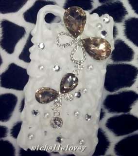 Ice cream candy Clay Rhinestone Bling Back Cover Case for iPhone 4s 4 