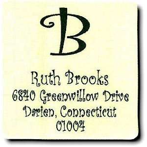    Rytex Square Address Label   Curly Initial