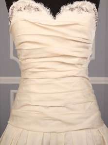   of Boston® 4019 Ivory Silk Strapless Couture Wedding Dress Gown 4 6 8