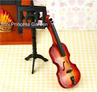 Dollhouse Miniature Music Room Music Instrument Violin  