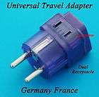 Germany South Korea France Schuko Universal Travel AC Power Adapter 