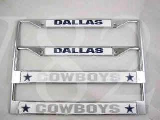 NFL Dallas COWBOYS Metal License Plate Frame 2pcs  