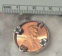 Sterling Silver Lucky Penny Holder Charm  