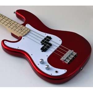  NEW LEFTY FIRE RED LEFT HANDED ELECTRIC P BASS GUITAR 