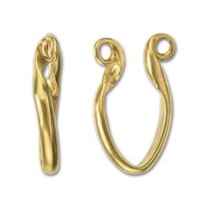    Gold Plated Brass Twisted Donut Bail Arts, Crafts & Sewing