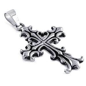   316L Stainless Steel Antique Cross Pendant Length 43mm(1.7) Jewelry