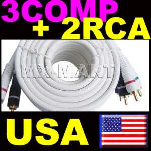 10 FT GOLD COMPONENT VIDEO AUDIO CABLE RCA HDTV RGB 12  