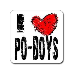  I Love Heart PO BOYS   Window Bumper Laptop Sticker 