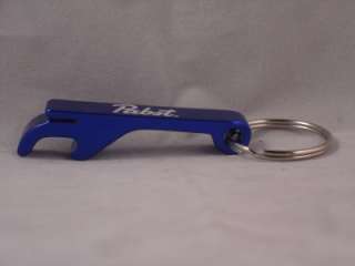 NEW Pabst Blue Ribbon Beer Bottle Opener Keychain Blue Metal  