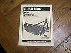Bush Hog RZ160 Operators Manual Rotary Cutter Brush Hog