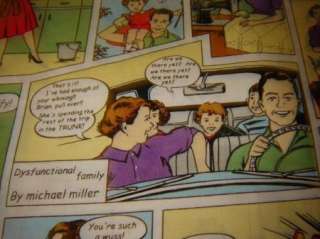 Fabric Miller DYSFUNCTIONAL FAMILY comics 50s RETRO oop  