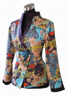 Chinese Woman Traditional Flower Jacket/Coat  