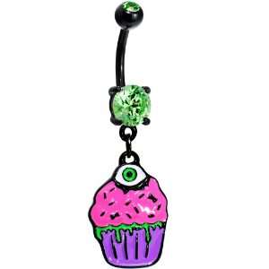  Black Zombie Cupcake Belly Ring Jewelry