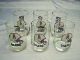   Vintage NOS NFL Houston Oilers 12oz Tumblers Ice Tea or Beer Glasses