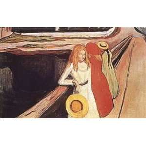  Girl on a Bridge   Poster by Edvard Munch (26x16)