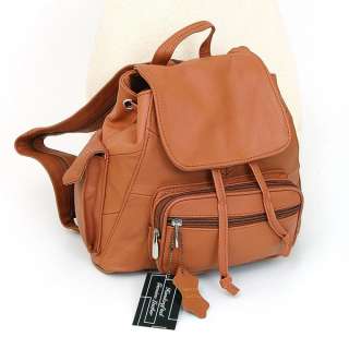 Leather Backpack Sling Bag Back Pack Handbag Organizer Pocket 