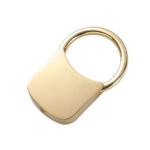 Gold-plated Polished Round Key Ring