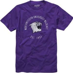  Northwestern Wildcats Purple Retro Mascot Rampage T Shirt 