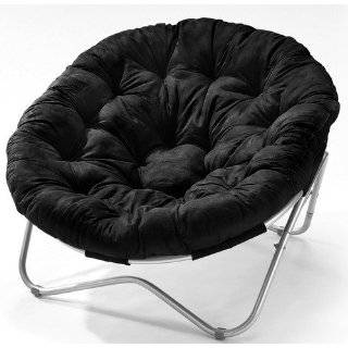 Oval Roundabout Papasan Chair in Black