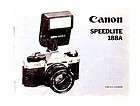 Canon 188A Speedlite Instruction Manual   VG