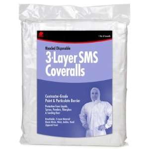   68526 Hooded Disposable 3 Layer SMS Coveralls