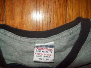 Lucky Brand T Tee Shirt Knit Wear Size Medium M Gray  