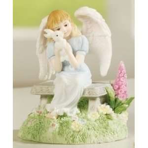  Pack of 8 Serene Spring Angel Holding a Bunny Table Top 