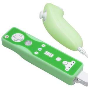   Wii Remote Control and Nunchuk Green / Solid Green Electronics
