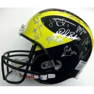  Michigan Wolverines 2010 Team Signed Fs Helmet Sports 