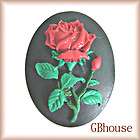 Rose   Silicone push mold polymer clay soap Cameo II