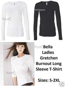   Ladies Gretchen Burnout Form Fitting Long Sleeve T Shirt 8650 S 2XL