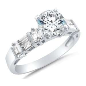   CZ Cubic Zirconia Engagement Ring 2.0ct. Sonia Jewels Jewelry
